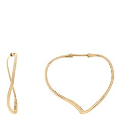 This is an authentic pair of TIFFANY 18K Yellow Gold Small Elsa Peretti Open Heart Hoop Earrings. The earrings are crafted of 18 karat yellow gold and feature open heart motif hoops with a high polish finish. Elsa Peretti Earrings, Gold Open Heart Earrings For Formal Occasions, Gold Heart-shaped Hoop Earrings Fine Jewelry, 14k Yellow Gold Hoop Heart Earrings, Elegant Open Heart Hoop Earrings For Anniversary, Heart-shaped Yellow Gold Hoop Earrings Fine Jewelry, Elegant Small Hoop Heart Earrings In Yellow Gold, Elegant Gold Plated Hoop Heart Earrings, Elegant Gold Plated Heart Hoop Earrings