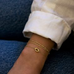 Minimal and dainty double chain wrap bracelet, perfect for layering with other bracelets or worn alone. The metal beads give off a subtle sparkle that is perfect for every occasion. Gold Vermeil Hypoallergenic, lead and nickel free Sizes: 6in(15.2cm), 6.75in(17cm) and 7.5in(19cm) Quality Italian Chain Width: 1mm Handcrafted in NYC #B043 Knots Jewelry, Love Knot Bracelet, Gold Knot Bracelet, Italian Chain, Jewelry Gift Guide, Layered Chain, Moms Bracelet, Layered Chains, Knot Bracelet