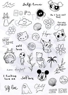 some cute stickers on a sheet of paper