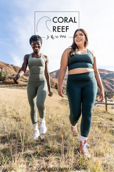 Explore the Fitness Collection by Coral Reef Swim—featuring buttery soft athletic leggings, supportive racerback sports bras, and form-fitting crop tops with flattering scoop necks. Perfect for comfort and style in every workout! Racerback Sports Bra, Athletic Leggings, Sports Bras, Deep Blue, Black Leggings