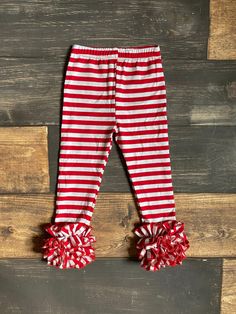 Material is knit 95% cotton and 5% spandex. Red White Stripes, Twirly Dress, Legging Outfits, Heart Dress, Ruffle Shorts, Striped Leggings, Flutter Sleeve Dress, Girls Leggings, Matilda Jane