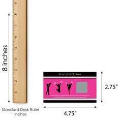 a ruler with measurements for the height of a wooden pole and an image of a woman dancing