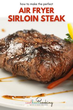 Air Fryer Steak Air Fryer Sirloin Steak, Air Fryer Sirloin, Top Sirloin Steak Recipe, Sirloin Steak Recipe, Sirloin Steak Recipes, Sirloin Steak