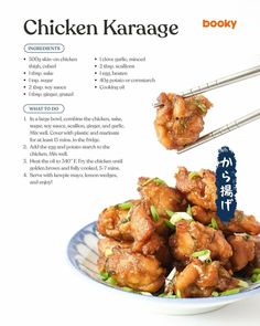 the brochure features chicken with chopsticks in it