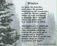 a poem written in the language of winter