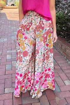 Multicolor Floral High Waist Wide Leg Pocket Pants Teacher Outfits, Pocket Pants, Bottoms Pants, High Waist, Wide Leg, Style Inspiration, High Waisted, My Style, Floral