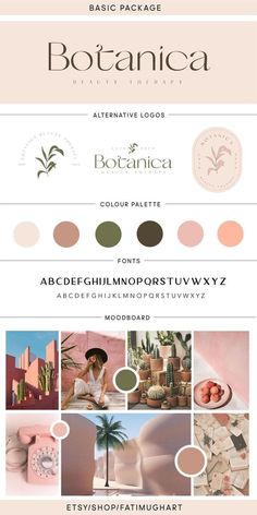 brand identity Brand Identity Kit, Minimal Logo Branding, Feminine Logo, Color Palette Design, Branding Kit