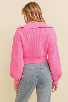 RIBBED CROPPED POLO SWEATER. Lightweight shaker knit. 100% viscose Crop Knit Sweater, Cropped Polo, Maxi Romper, Cropped Knit Sweater, Crop Top Sweatshirt, Polo Sweater, Stylish Clothes For Women, Girl Coat, Knit Tees