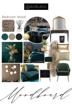 a collage of different colors and furniture