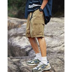 Casual Three-Dimensional Pocket Cargo Shorts Material: 100% Polyester Size: S, M,, L, XL Multiple Color Selections: White, Khaki, Dark Gray, Navy Blue  Season: Spring, Fall, Summer Casual Knee-length Cargo Shorts With Multiple Pockets, Military Style Cargo Shorts For Outdoor, Military Cargo Style Cotton Shorts, Dance Pants Hip Hop, Military Cargo Shorts With Side Pockets, Shorts Cargo, Military Cargo Cotton Shorts, Dance Pants, Tactical Pants