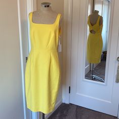 New With Tags 1 State Dress Sleeveless Fitted Yellow Criss Cross Back Women’s Size 4 Lined With Back Kick Pleat. Material Stretches For Close Fit. Side Zipper. Beautiful, Sassy, Sexy, Show Off Your Tan. Love This Dress! Too Small For Me. Fitted Sleeveless Linen Dress, Fitted Sleeveless Bridesmaid Dress, Elegant Yellow Sleeveless Maxi Dress, Fitted Yellow Sleeveless Midi Dress, Fitted Yellow Sleeveless Dress, Fitted Sleeveless Maxi Dress For Spring, Fitted Sleeveless Spring Evening Dress, Yellow Sleeveless Midi Dress For Date Night, Fitted Sleeveless Dress For Summer Workwear