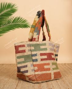 Wool Kilim Jute CrossBody Bag Made In India Wool Jute Woven Boho Shoulder Bag Multicolor Rectangular Jute Shoulder Bag, Eco-friendly Multicolor Square Bag, Multicolor Jute Bucket Bag, Multicolor Rectangular Jute Beach Bag, Multicolor Rectangular Jute Bags, Handheld Jute Travel Bag, Daily Use Multicolor Box Bag With Top Handle, Multicolor Handheld Box Bag For Travel, Multicolor Jute Tote Bag