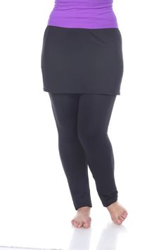 Make a bold statement with these stylish women's streetwear skirted leggings. Whether you're heading to the gym or a night out, these leggings are the perfect addition to your wardrobe. They feature a comfortable fit that hugs your curves, and a stylish skirted design that will turn heads. Get yours today and make a statement wherever you go.  High waist Fitted skirt Fold over design With these skirted leggings in your closet, you can say good bye to having choose between leggings or a skirt! they give an illusion that you are wearing the skirt over the leggings giving you a taste of both worlds. High waist in design, the skirted leggings will be held in place and you can comfortably go on with your activities without readjustment concerns. Wear them to gym workouts, yoga, runs, walks, ten Streetwear Skirt, Stylish Leggings, Plus Size White, Bustier Dress, Plus Size Leggings, A Skirt, Plus Size Skirts, White Mark, Men Shirt Style