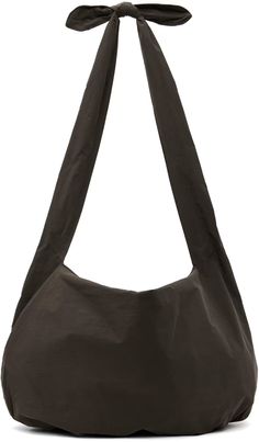 AMOMENTO: SSENSE Exclusive Brown Bag | SSENSE Brown Nylon Shoulder Bag With Detachable Strap, Bag Png, Accessory Inspo, Brown Bag, Heron Preston, Greek Sandals, Japanese Street Fashion, Brown Bags, Nylon Bag