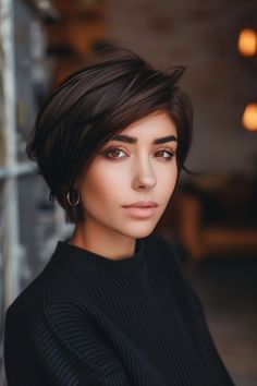 65 Long Pixie Hairstyles To Spice Up Your Look Long Pixie Thick Hair, Short Hair Over 50 Women, Long Pixie Hairstyles For Fine Hair, Long Pixie Bob Haircut, Pixy Haircuts, Pixie Haircut Hairstyles, Earrings Short Hair, Long Pixie Haircut, Long Pixie Bob