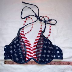 Never Worn Underwire Dimensions Are In Photos Red, White & Blue, American, Merica Pattern Clean And Smoke-Free Home 4th Of July Triangle Top Swimwear For Pool, 4th Of July Triangle Top Swimwear, Fitted Triangle Top Swimwear For 4th Of July, 4th Of July Poolside Triangle Top Swimwear, Vacation Swimwear With Flag Print And Triangle Top, Blue Flag Print Swimwear For Beach, Red Flag Print Swimwear For The Beach, Flag Print Triangle Top Swimwear For Poolside, Vacation Triangle Top Swimwear With Flag Print