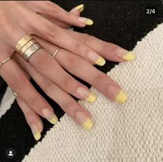 60s Nails, Pointed Nails, Nails Done, Nails Only, Yellow Nails, Dream Nails, Funky Nails, Chic Nails