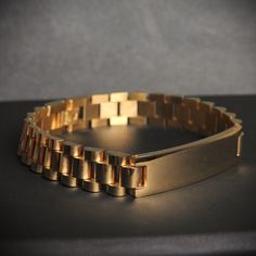 Gold Banger - Gold Dealers Matte Gold Classic Bracelets For Formal Occasions, Formal Gold Plated Adjustable Gold Bracelet, Adjustable Timeless Gold Plated Bracelets, Adjustable Classic Gold Bracelet, Classic Gold Adjustable Bracelet, Formal Gold Stainless Steel Bracelet With Solid Links, Timeless Adjustable Gold Bracelet With Solid Link, Timeless Metal Gold Bracelet, Formal Adjustable Tarnish Resistant Gold Bracelet