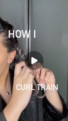 Train Curly Hair, How To Train Hair To Be Curly, How To Train Your Hair To Be Curly, How To Curl Train Your Hair, How To Train Your Curls, Taking Care Of Curly Hair, Curl Training Hair, Revive Curls Next Day, Curl Training Wavy Hair