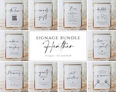 the signature bundle includes six different handwritten font styles, including one for each letter