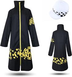 Trafalgar Law Anime Cloak Costume with Hat Step into the world of your favorite anime character with our meticulously crafted Trafalgar Law cosplay costume. Inspired by the iconic character, this polyester ensemble promises both style and comfort, allowing you to fully immerse yourself in the anime universe.☠️👨‍⚕️ Law Cosplay, One Piece Trafalgar Law, Law One Piece, Pirate Cosplay, Cape Costume, One Piece Cosplay, Anime Cosplay Costumes, Trafalgar Law