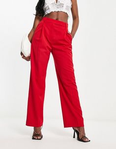 Straight Leg Pants by & Other Stories Your sign to stop scrolling High rise Belt loops Functional pockets Wide leg Red Formal Bottoms With Welt Pockets, Formal Red Bottoms With Welt Pockets, High Waist Red Formal Bottoms, Red High-waisted Formal Pants, Red High-waisted Pants For Formal Occasions, Formal Red High-waisted Pants, Red Work Pants With Welt Pockets, Red Workwear Pants With Welt Pockets, Red High Waist Formal Pants