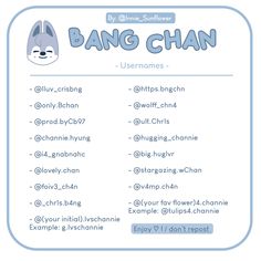 a blue and white poster with the words'bang chain'written in different languages