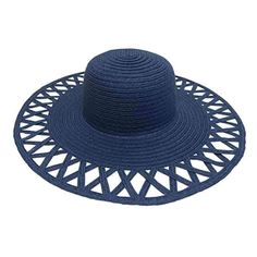 Traditional capeline style summer hat with unique cutout design brim. Brim is slightly floppy, 5.5" wide. Ribbon inner band. One size. 100% paper braid. Available in Red, Fuchsia, White, Black, Natural, Navy Prince Harry Wedding, Harry Wedding, Derby Ideas, Toe Loop Sandals, Wide Brim Sun Hat, Sun Protection Hat, Cutout Design, Summer Hat, Beautiful Hats