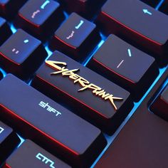 a close up of a keyboard with the word sparkhawk on it's side