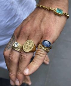 Mens Gold Jewelry, Jewelry Lookbook, Mens Accessories Jewelry, Mens Accessories Fashion, Jewelry Inspo, Dream Jewelry, Men's Rings