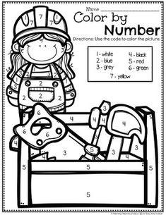 the color by number worksheet for children