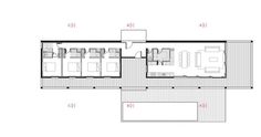 the floor plan for a small house with two rooms and one living room in it