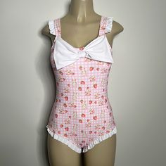 Romwe Pink Gingham Harijuku Bunny One Piece Swimsuit Nwt Cutecore Swimsuit, Kawaii Swimsuit Bikinis, Coquette Swimsuit, Y2k Swimwear, Hawaiian Swimsuit, Korean Swimsuit, Bow Swimsuit, Polka Dot Bathing Suit, Swimsuit Aesthetic