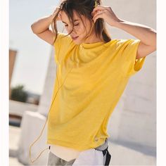 Nwot **Pls Note Tags Shown Only For Information Tags Have Been Removed Item Is Brand New ! Thought I Would Keep But Have Others Just Like It Super Soft Tee From Fpmovement In A Sunny Yellow Color ! Size Xs New Thought, Sunny Yellow, Fp Movement, Yellow Color, Free People Tops, Free People, Tops & Tees, Womens Tops, Sun