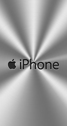 an iphone logo is shown on a silver background