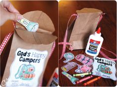 God's Happy Campers: Backpack Craft - Mrs. Jones' Creation Station Camp Out Day Kindergarten, Vacation Bible School Crafts For Kids, Camping Tent Craft Preschool, Camping Vacation Bible School, Camp Out Vbs, Camping Vbs, Camping Preschool, Fun Camp, Camp Vbs