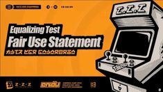 an old school video game advertisement with the words, equalizing test fair use statement