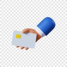 a hand holding a credit card in it's left hand, with a yellow chip on