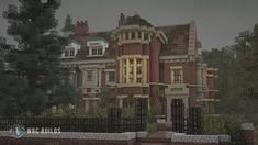 a large brick building with lots of windows on the front and side of it, surrounded by trees