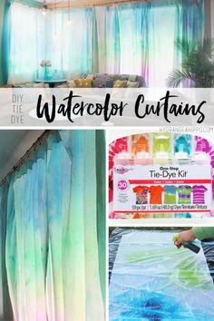 watercolor curtains are the perfect way to add color to any room in your home