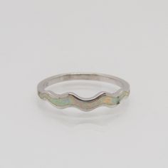 Sterling Silver White Opal Swirly Band Ring ....Marked 925...Total of weights 1.6gramsMeasure of Face 3MM...It's in very good condition. White Opal, Sterling Silber, Band Ring, Band Rings, Jewelry Rings, Opal, Band, Sterling Silver, Etsy Uk