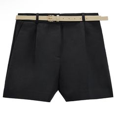 Revamp Your Summer Wardrobe With Zara’s Belted Shorts In Size L, Showcasing Trendy Darts And A Stylish Belt. Brand New And Ready To Make A Statement! Size: L Zara High Waist Shorts, Elegant Black Shorts With Belt Loops, Summer Shorts With Belt Loops For Night Out, Elegant Black Shorts For Work, Elegant Black High-waisted Shorts, Zara Black High-waisted Shorts, Chic Zara Shorts For Night Out, Chic Black Shorts With Short Inseam, Black Shorts With Belt Loops For Summer