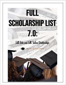 a poster with the words full scholarship list 6 0 - 9 0 on top of it