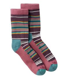 Adults' Wicked Soft Cotton Socks, Multi Stripe | Underwear & Boxers at L.L.Bean Stripe Socks, Striped Socks, Cotton Socks, Casual Socks, Ll Bean, L L Bean, Mens Socks, Mid Calf, Fabric Care