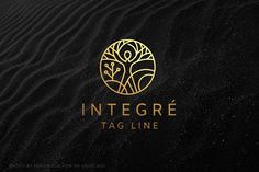 the logo for integre tag line, which is designed to look like sand dunes