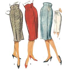 three women's dresses and one woman's dress are shown in different colors