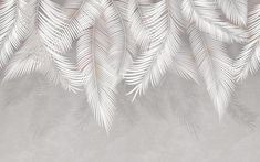 an abstract photo of white feathers on a gray background with red highlights in the middle