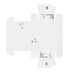 four pieces of white paper with black lettering on them, all in different shapes and sizes