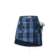 13De Marzo Doozoo Plaid Denim Dress Black Iris Size Chart ( in CM ) Waist Hip Length S 33 45 41 M 35 47 43 L 37 49 45 Casual Blue Recycled Denim Skirt, Black Iris, Hip Length, Denim Dress, Dress Black, Black Dress, Size Chart, Plaid, Skirt