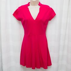 Nwot Ny&Co Hot Pink Fit & Flare Cotton Dress W. Pockets!! Comfortable. Wearable. I Took The Tags Off, Washed And Never Wore It. I See Some Streaky Color In These Photos Because This Bright Magenta Is Wild On A Computer Screen. This Is Only In Low Resolution Web Photos. I Promise It’s A Solid, Bright, Fun Hot Pink With No Flaws! Perfect To Wear To The Barbie Movie At The Theater Or Once It Goes To Rental At A Viewing Party At Home. Ships Fast From A Posh Ambassador From A Smoke Free Home. Tags: C Stretch V-neck Lined Mini Dress, Stretch V-neck Mini Dress, Lined V-neck Fit And Flare Mini Dress, Short Sleeve Mini Dress For Date Night, V-neck Fit And Flare Mini Dress, Fit And Flare Mini Dress With V-neck, Fit And Flare V-neck Mini Dress, The Barbie Movie, Party At Home